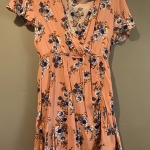 Pink floral dress